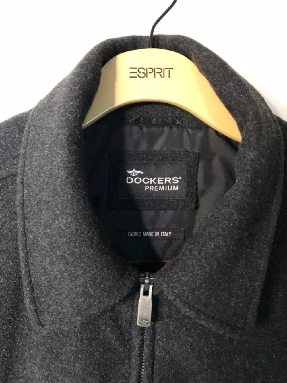 Dockers Premium Men's XL Wool Blend Quilted Full Zip Italian Fabric